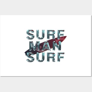 Surf Man Surf Posters and Art